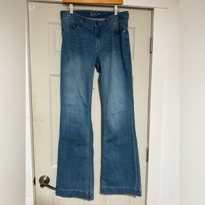 Kimes Ranch Medium Blue Mid Rise Flare Jeans